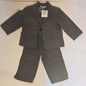 Janie and Jack Boys Charcoal Gray Blazer and Pants Set